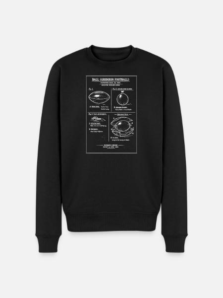 Gridiron Football Blueprint - Men's Premium Organic Jumper - black