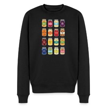 Obst Im Glas - Männer Premium Bio Pullover - Schwarz - Vorne - Nico (187cm)
