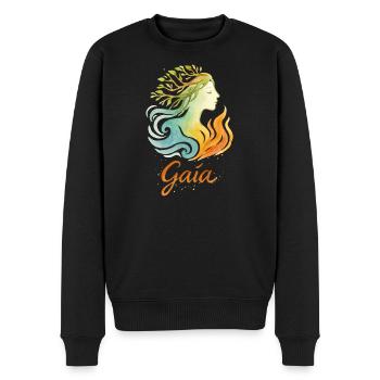 Gaïa - Mère Nature - Arbre de Vie - Pull Premium bio Homme - noir - Devant - Nico (187cm)