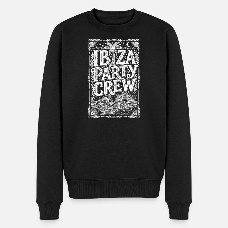 Équipe de fête à Ibiza - Pull Premium bio Homme - noir