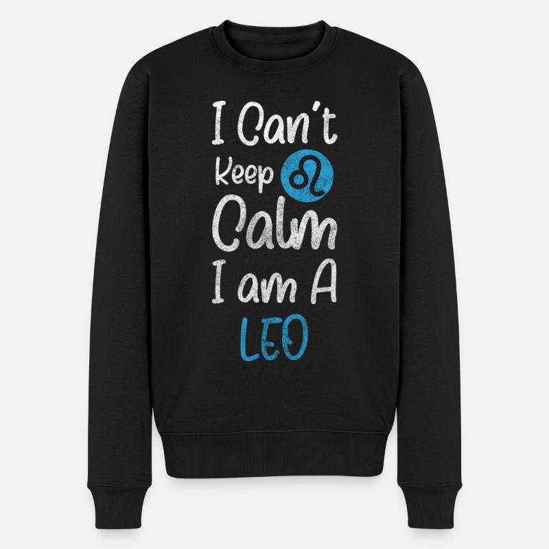 Löwe Astrologie Eigenschaften Sternbild - Männer Premium Bio Pullover - Schwarz