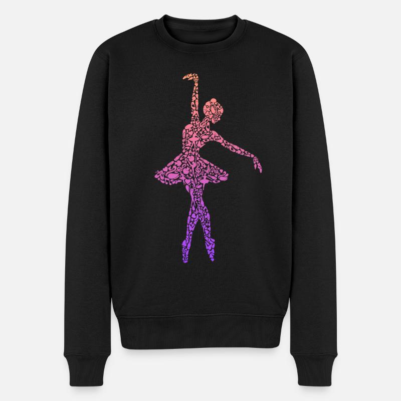Balletttänzerin Ballerina Mädchen Ballett Tänzerin - Männer Premium Bio Pullover - Schwarz