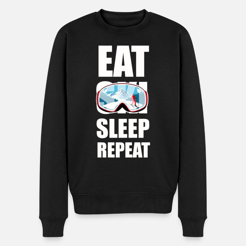 Eat Ski Sleep Repeat - Pull Premium bio Homme - noir