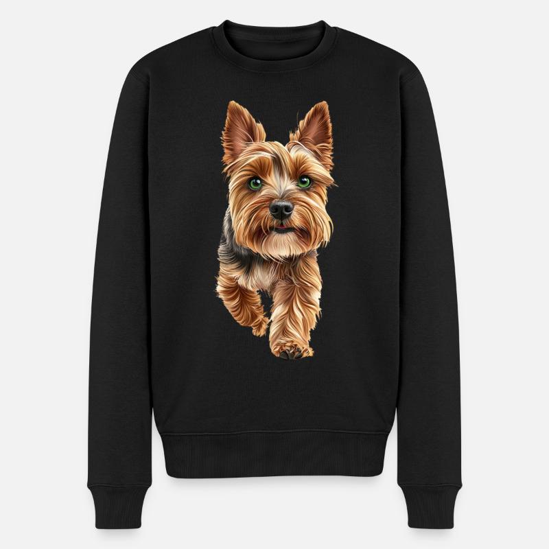 Yorkshire Terrier - Männer Premium Bio Pullover - Schwarz