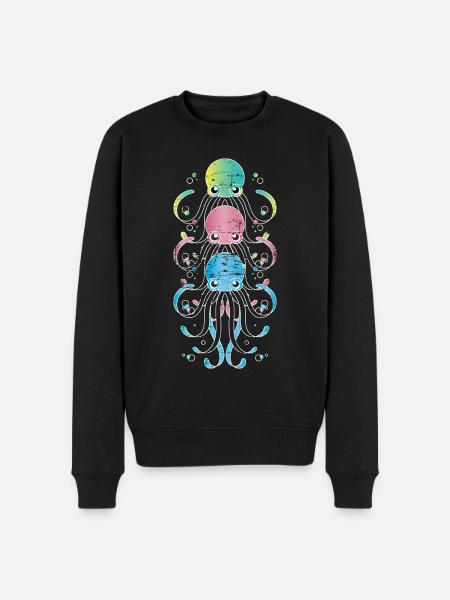 Pieuvres - Pull Premium bio Homme - noir