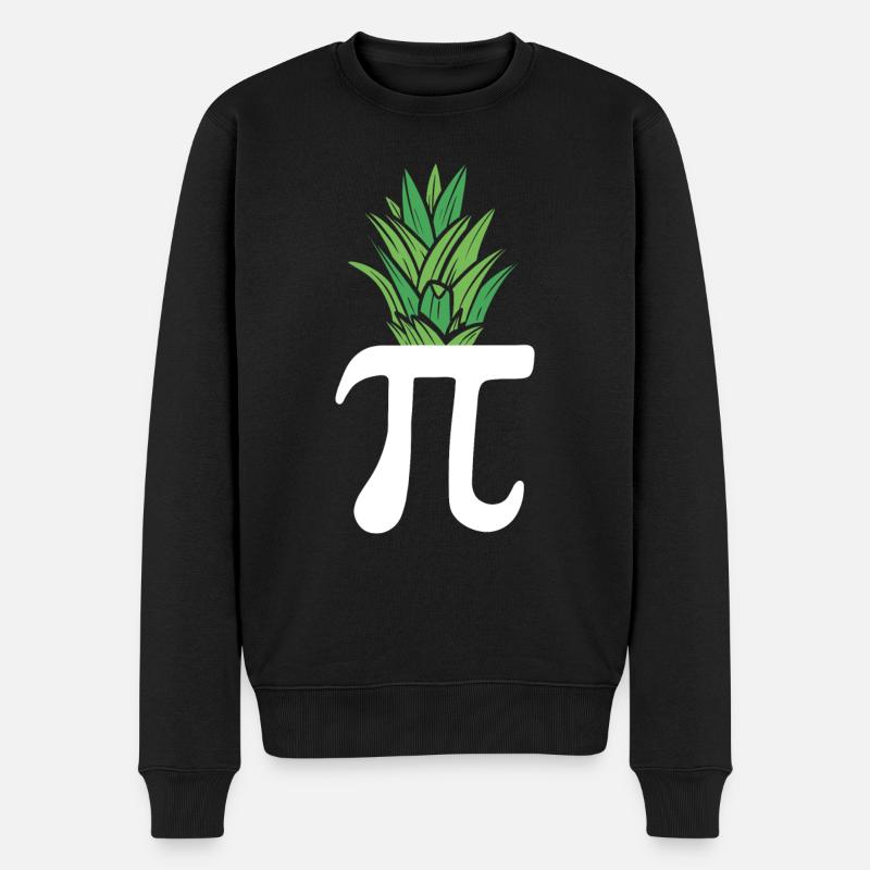Math Pi-Pineapple Pi - Männer Premium Bio Pullover - Schwarz