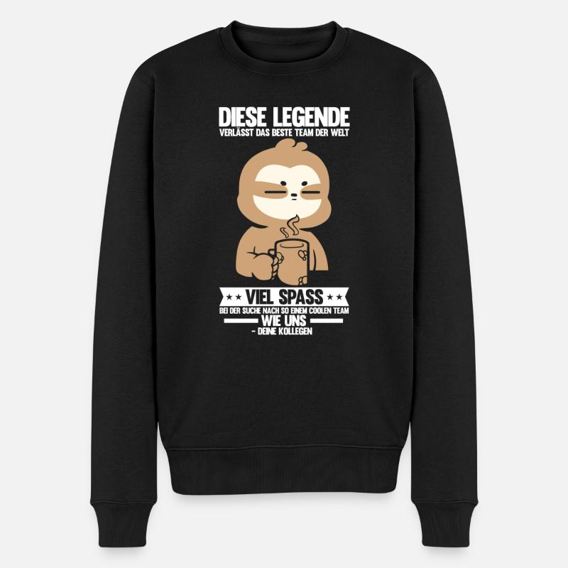 Abschied Kollegin Abschiedsparty Geschenk - Männer Premium Bio Pullover - Schwarz