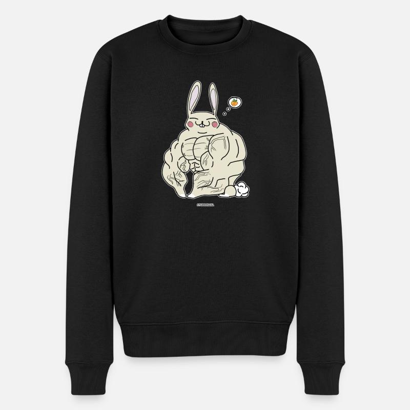 VEGI POWER BUNNY STUDIOHAKA - Pull Premium bio Homme - noir