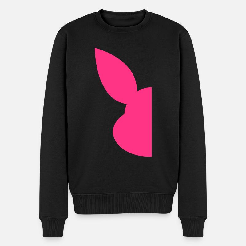 Half Silhouette Face Rabbit - Men's Premium Organic Jumper - black
