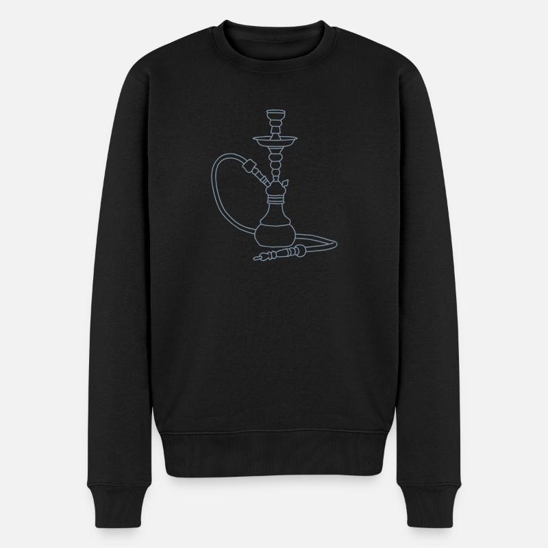 Shisha Wasserpfeife - Männer Premium Bio Pullover - Schwarz