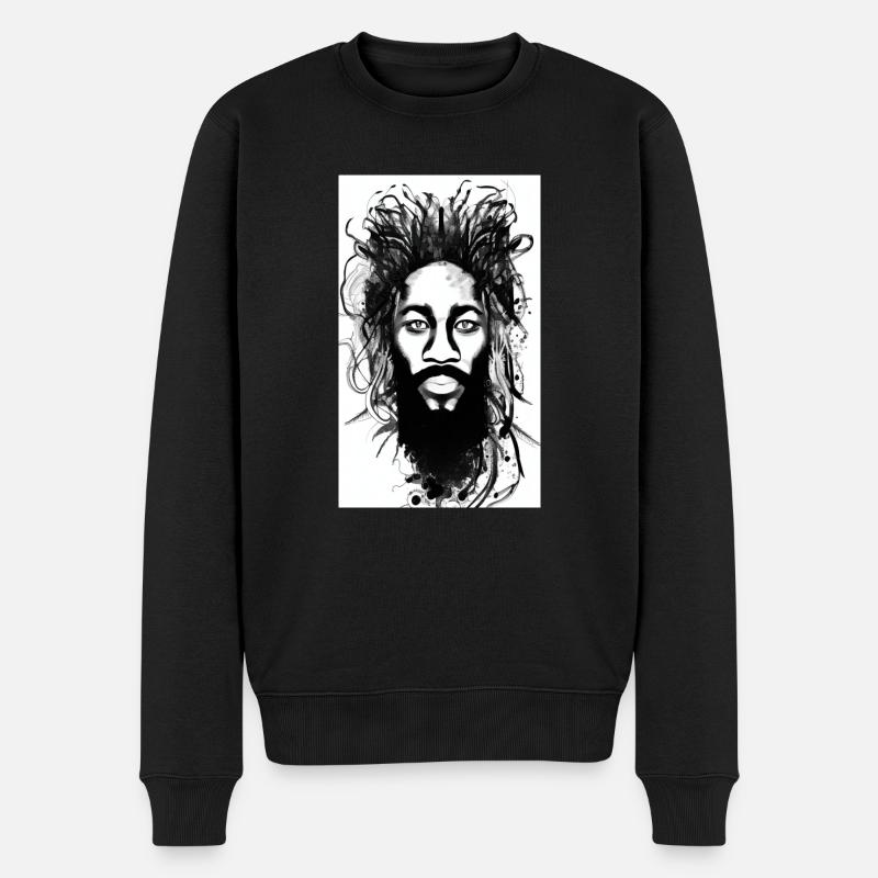 Rastafari - Männer Premium Bio Pullover - Schwarz