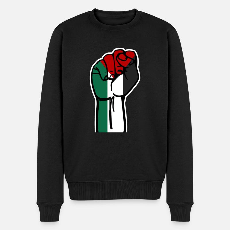 Freies Palästina Revolution - Männer Premium Bio Pullover - Schwarz