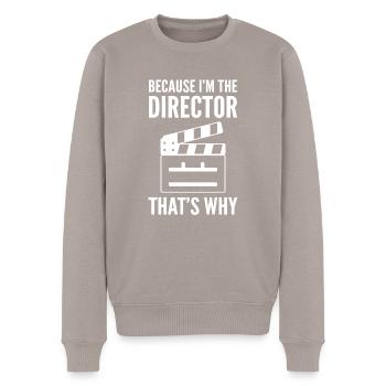Theater Direktor - Männer Premium Bio Pullover - Taupe - Vorne - Nico (187cm)