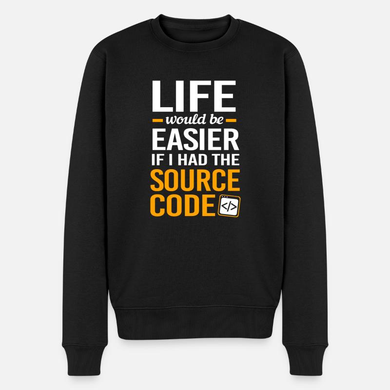 Cybersecurity Cyber Programmer Hacker - Men's Premium Organic Jumper - black