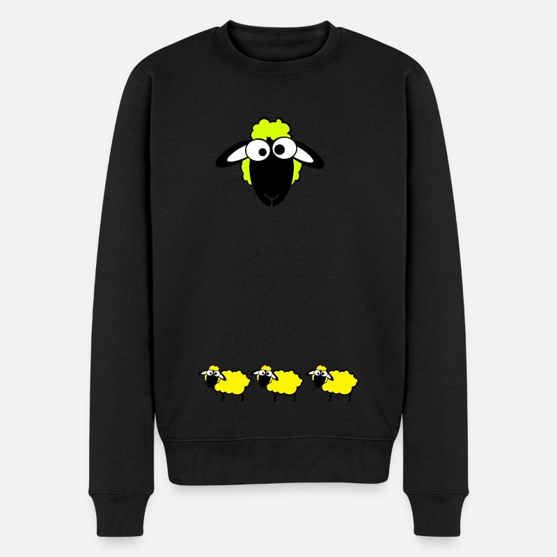 sheep color - Männer Premium Bio Pullover - Schwarz