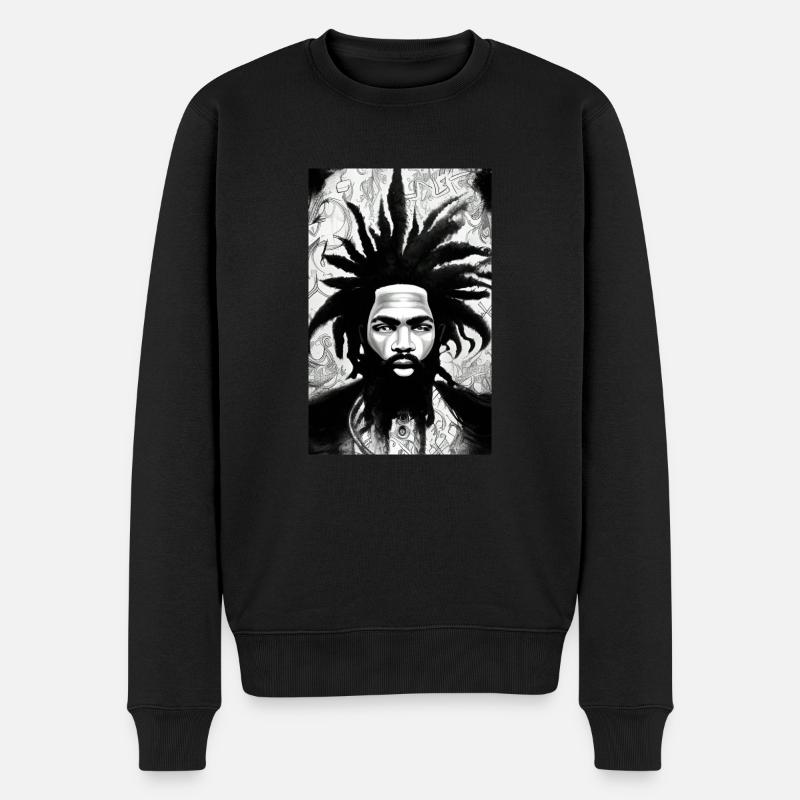 Rastafari - Pull Premium bio Homme - noir