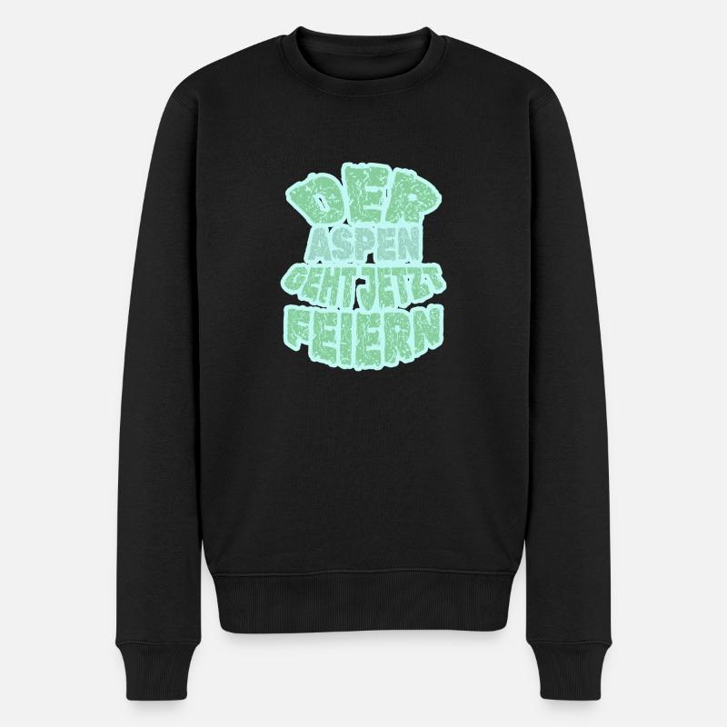 Aspen Aspen - Männer Premium Bio Pullover - Schwarz