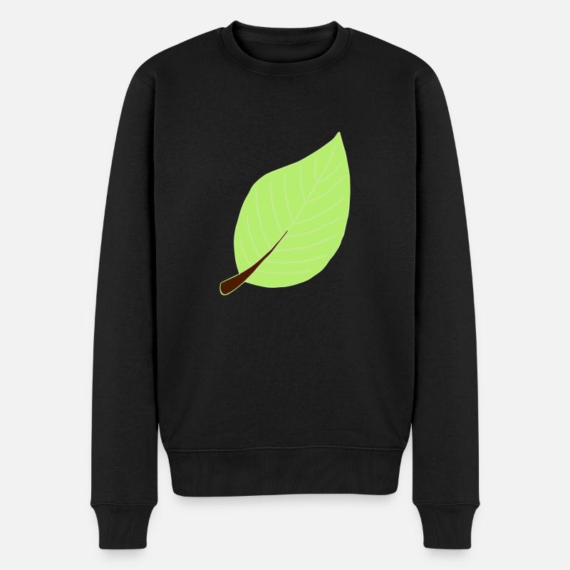 leaf - Männer Premium Bio Pullover - Schwarz