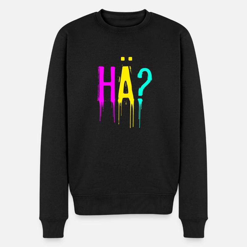 HÄ? Kindershirt - Männer Premium Bio Pullover - Schwarz