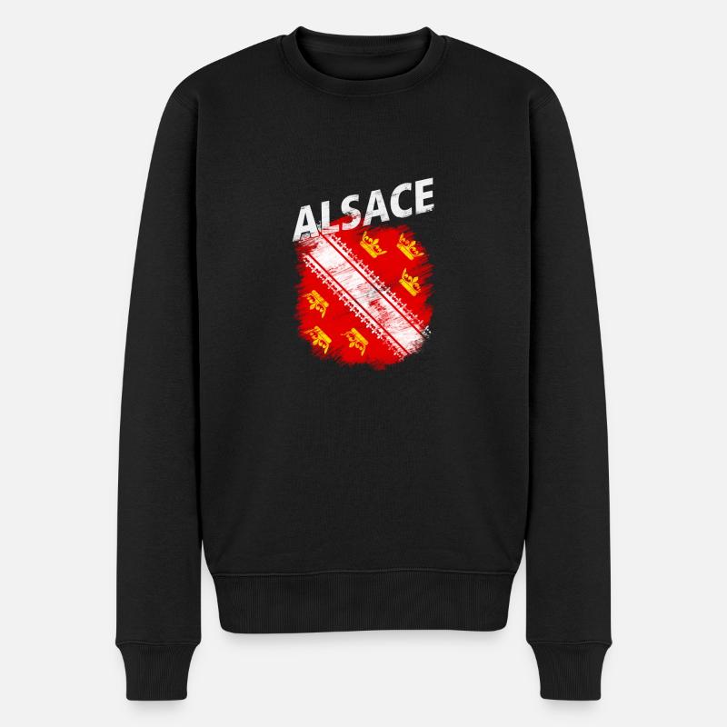 Alsace - Männer Premium Bio Pullover - Schwarz