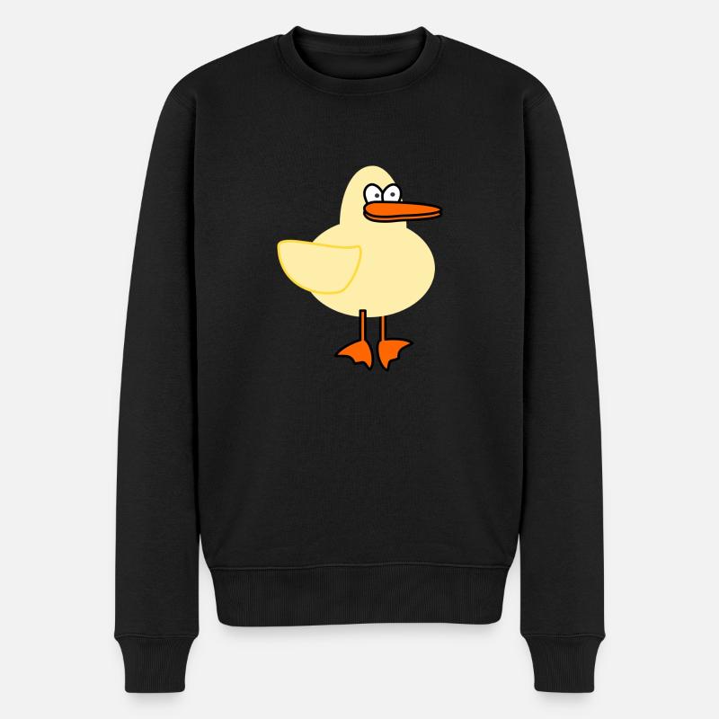 Ente - Männer Premium Bio Pullover - Schwarz