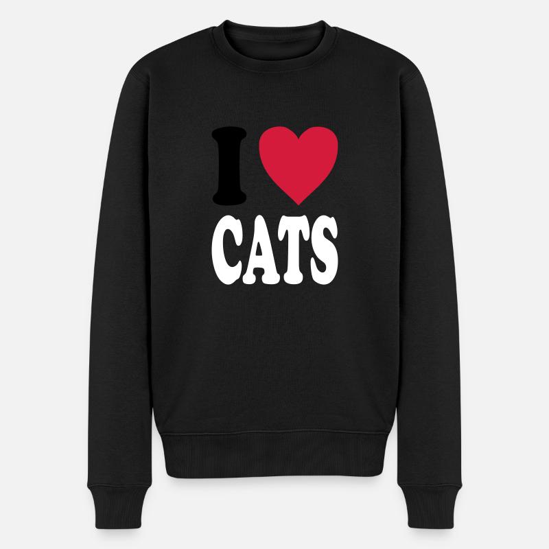 J'adore CATS - Pull Premium bio Homme - noir