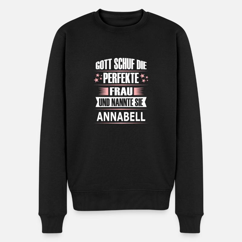ANNABELL - Männer Premium Bio Pullover - Schwarz