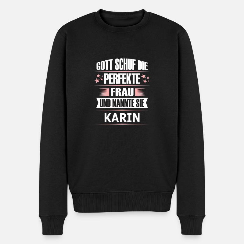 KARIN - Männer Premium Bio Pullover - Schwarz