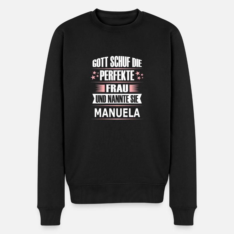 MANUELA - Männer Premium Bio Pullover - Schwarz