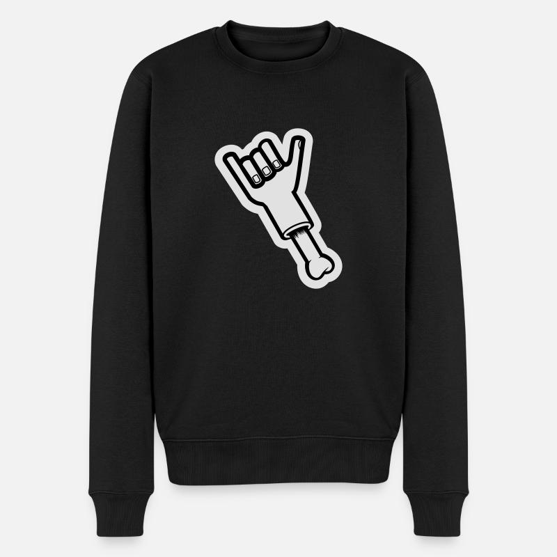 Bone - Männer Premium Bio Pullover - Schwarz