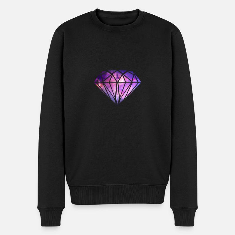 Diamant Diamant - Männer Premium Bio Pullover - Schwarz