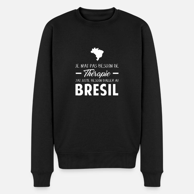 therapie bresil - Pull Premium bio Homme - noir