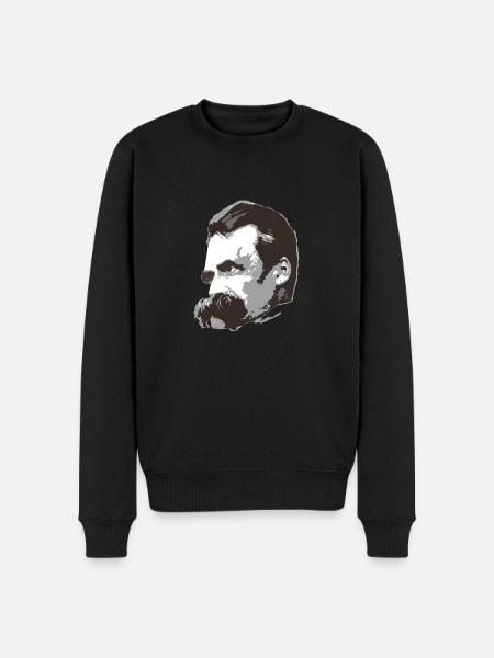 Nietzsche (3farbig) - Männer Premium Bio Pullover - Schwarz