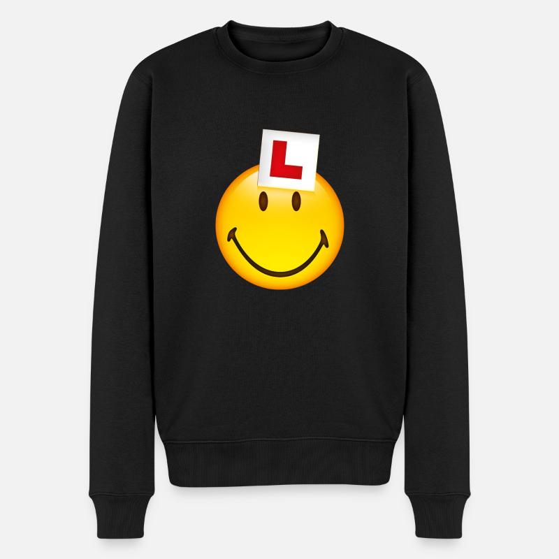 Smiley New Driver - Pull Premium bio Homme - noir