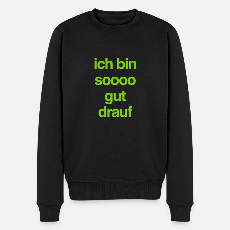 gute Laune - Männer Premium Bio Pullover - Schwarz