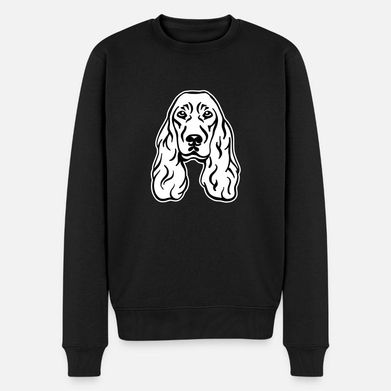 Cocker Spaniel - Pull Premium bio Homme - noir
