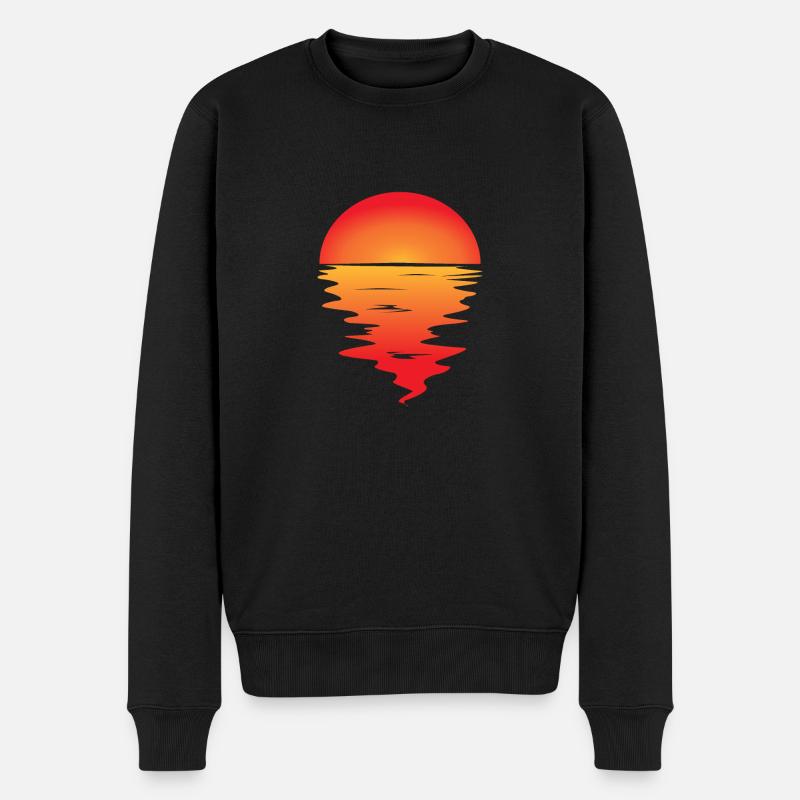 coucher du soleil - Pull Premium bio Homme - noir