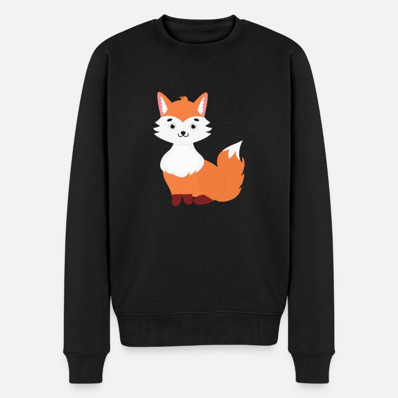 Fox - Men's Premium Organic Jumper - black