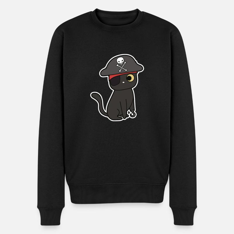 Chat pirate - Pull Premium bio Homme - noir