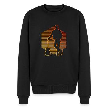 Guitariste Hommes Egitarre Guitare Électrique - Pull Premium bio Homme - noir - Devant - Nico (187cm)