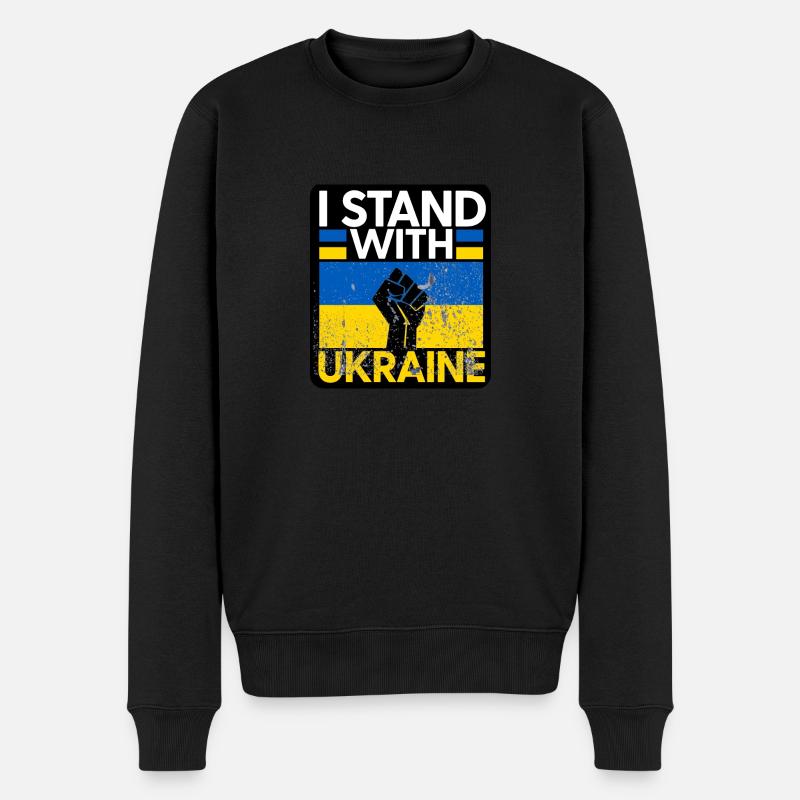 Ukraine - Pull Premium bio Homme - noir