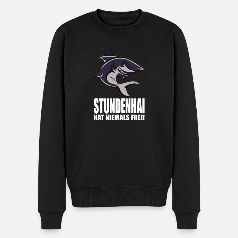 Stundenhai Handwerker Klempner Mechaniker Gärtner - Männer Premium Bio Pullover - Schwarz