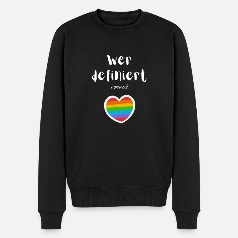 Wer definiert normal? - Männer Premium Bio Pullover - Schwarz