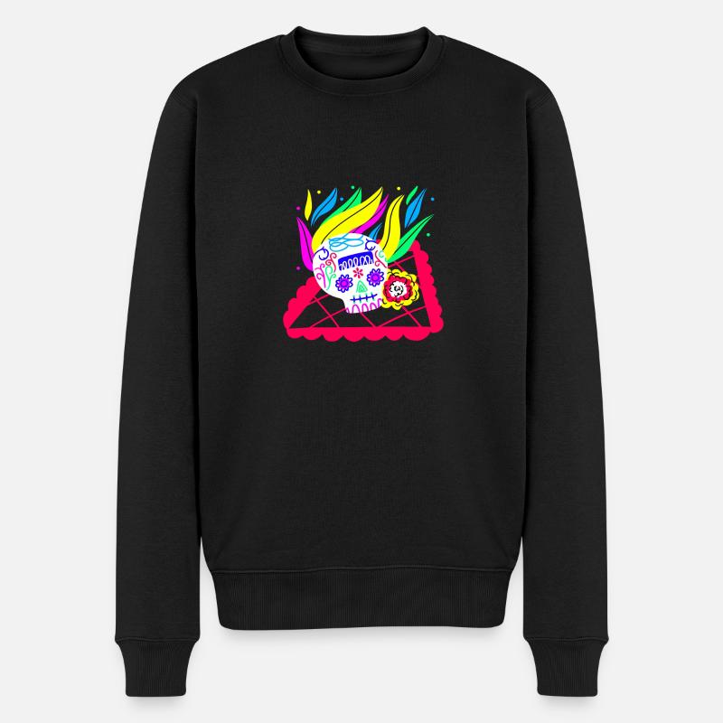Crâne mexicain - Pull Premium bio Homme - noir