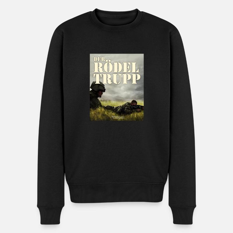 Bundeswehr Sprüche-Design Rödeltrupp - Männer Premium Bio Pullover - Schwarz