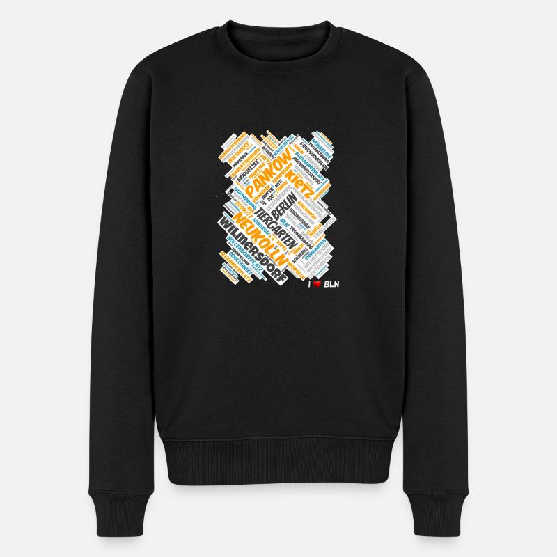 Berlin - Männer Premium Bio Pullover - Schwarz