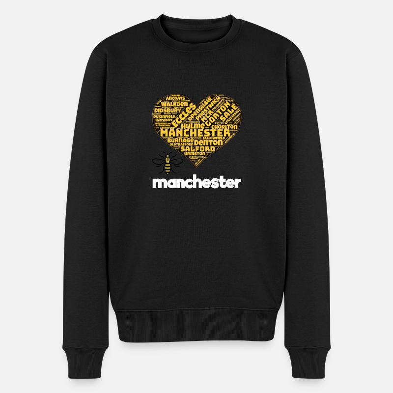 Manchester - Pull Premium bio Homme - noir
