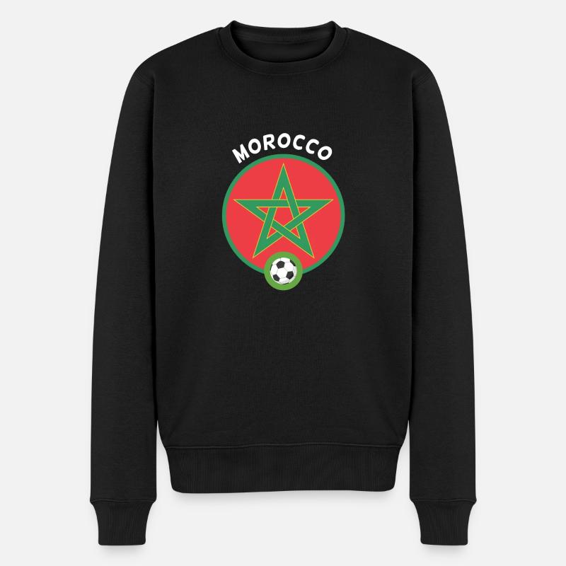 Marokko - Männer Premium Bio Pullover - Schwarz