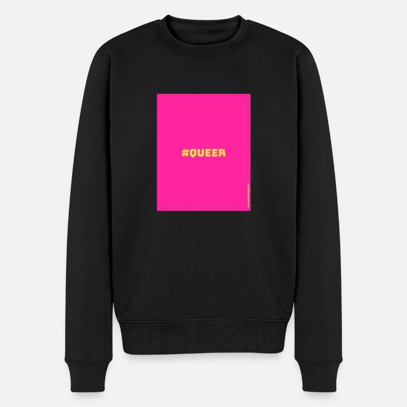 Queer - Männer Premium Bio Pullover - Schwarz