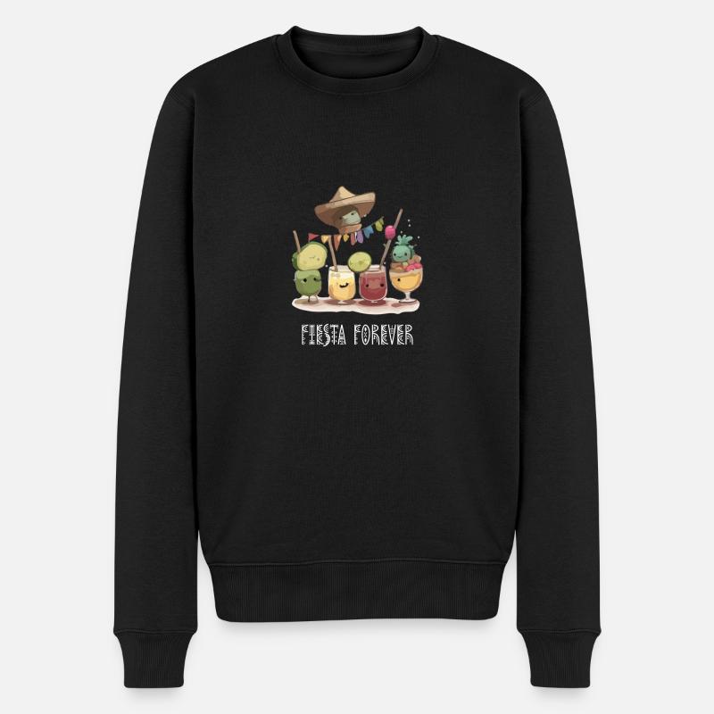 Fiesta für immer - Männer Premium Bio Pullover - Schwarz